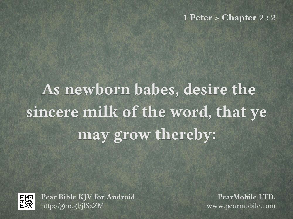 1 Peter, Chapter 2:2